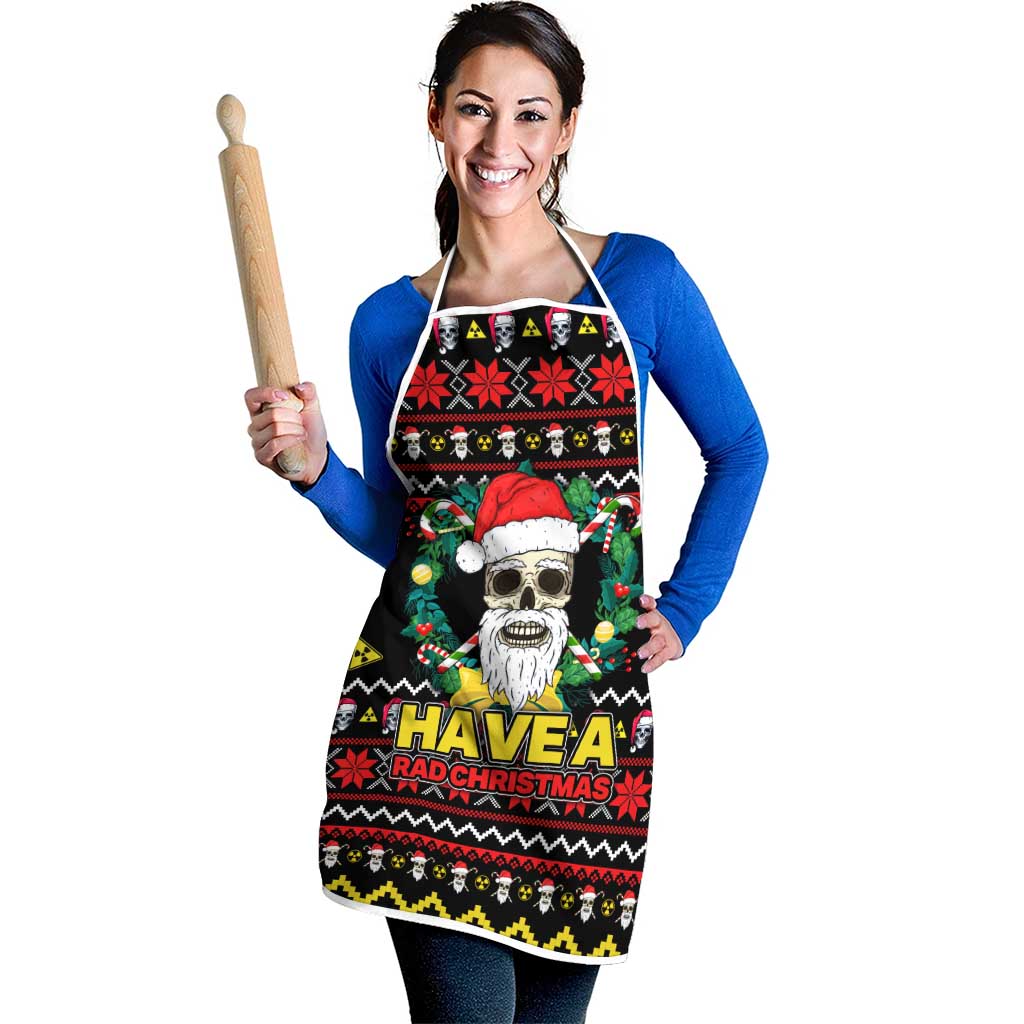 Skull Have A Rad Christmas Apron Xmas Holiday Patterns - Wonder Print Shop