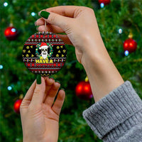 Skull Have A Rad Christmas Ceramic Ornament Xmas Holiday Patterns - Wonder Print Shop