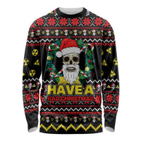 Skull Have A Rad Christmas Long Sleeve Shirt Xmas Holiday Patterns - Wonder Print Shop