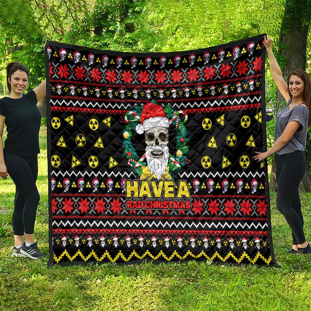 Skull Have A Rad Christmas Quilt Xmas Holiday Patterns - Wonder Print Shop
