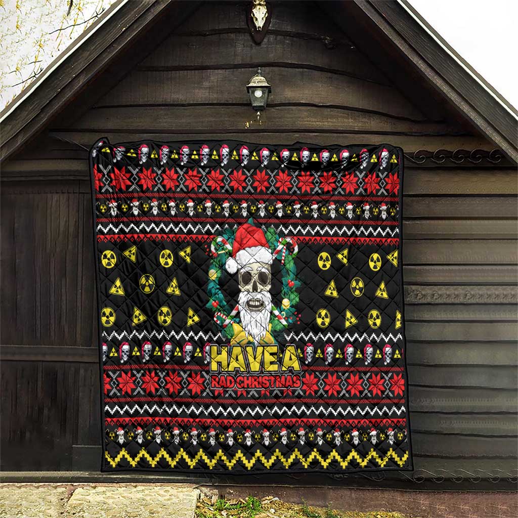Skull Have A Rad Christmas Quilt Xmas Holiday Patterns - Wonder Print Shop