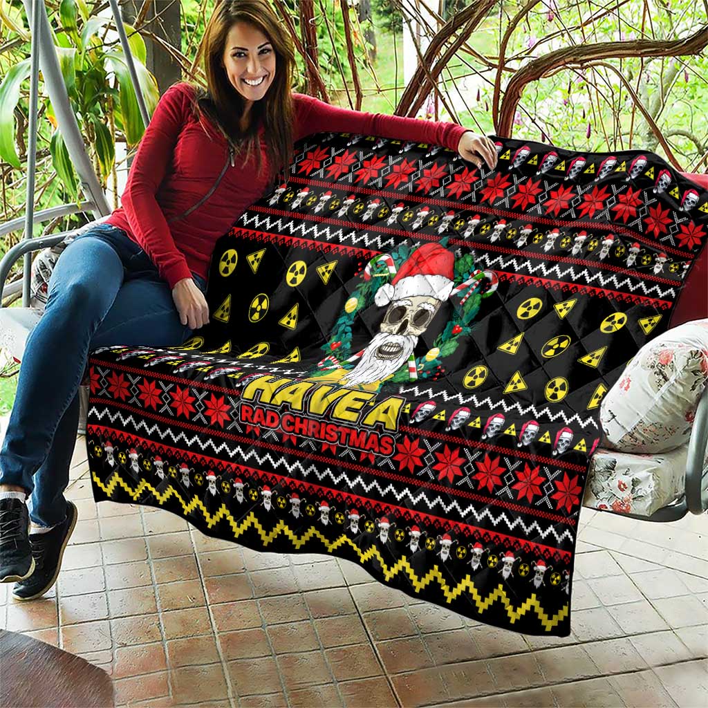 Skull Have A Rad Christmas Quilt Xmas Holiday Patterns - Wonder Print Shop