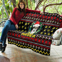 Skull Have A Rad Christmas Quilt Xmas Holiday Patterns - Wonder Print Shop