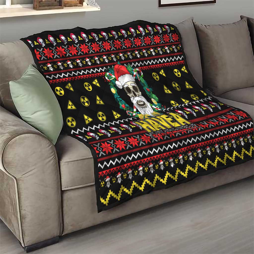 Skull Have A Rad Christmas Quilt Xmas Holiday Patterns - Wonder Print Shop