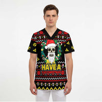 Skull Have A Rad Christmas Scrub Top Xmas Holiday Patterns - Wonder Print Shop