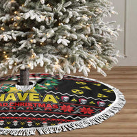 Skull Have A Rad Christmas Tree Skirt Xmas Holiday Patterns - Wonder Print Shop