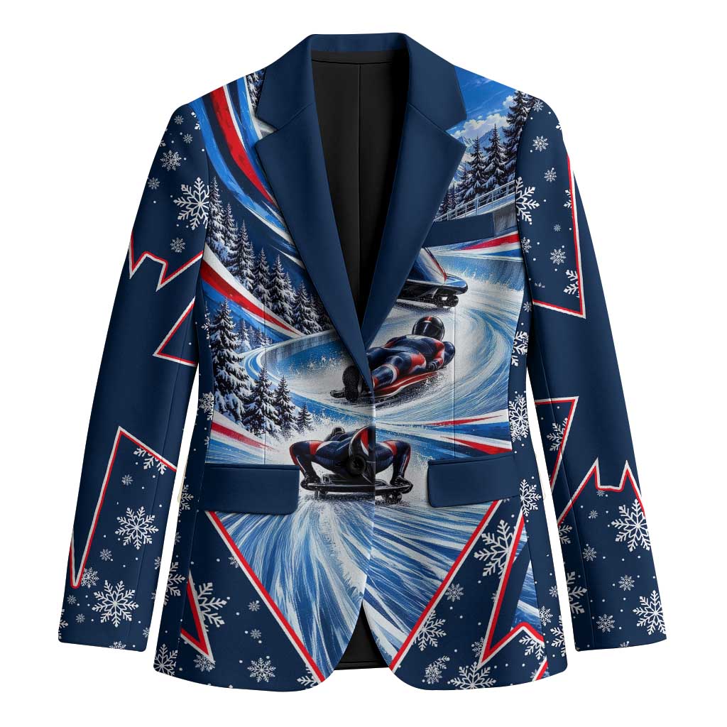 Winter Sliding Sports Bobsleigh Luge Skeleton Blazer Ice Racing Snowflakes Dynamic Winter Sports