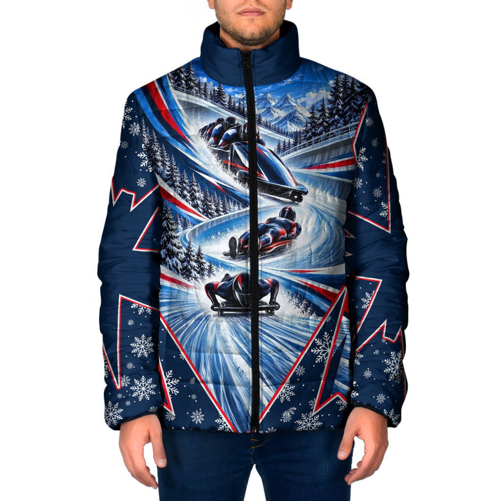 Winter Sliding Sports Bobsleigh Luge Skeleton Padded Jacket Ice Racing Snowflakes Dynamic Winter Sports