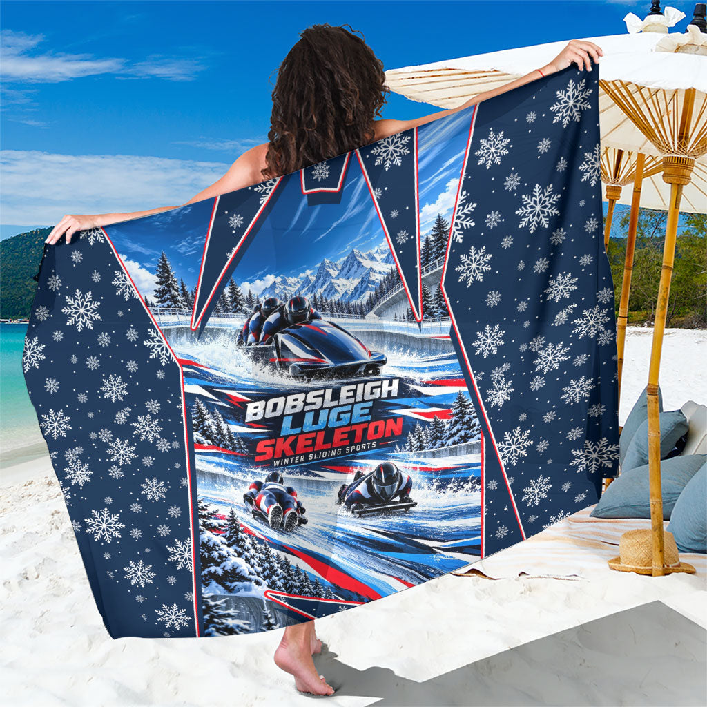 Winter Sliding Sports Bobsleigh Luge Skeleton Sarong Ice Racing Snowflakes Dynamic Winter Sports