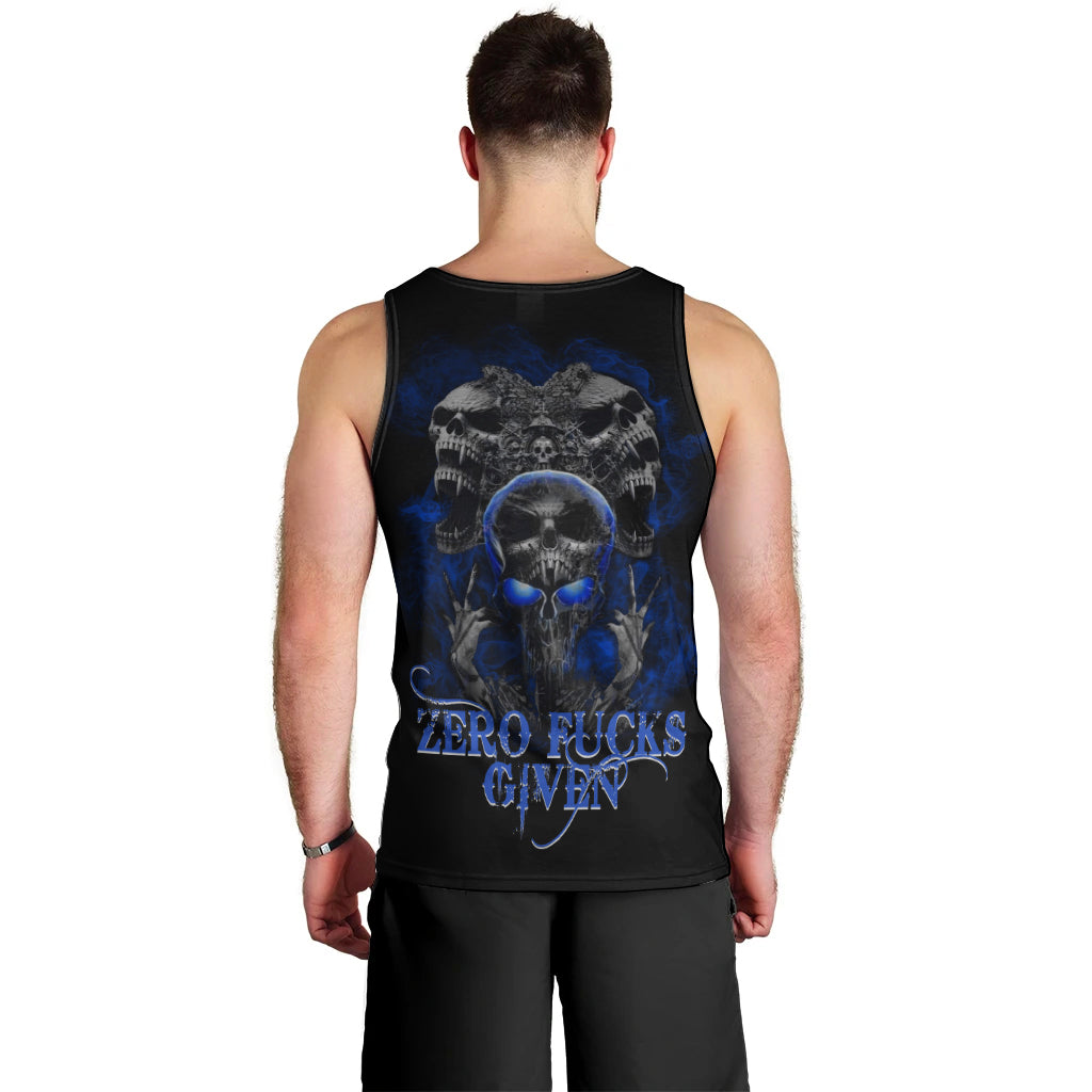 Skull Butterfly Demon - Zero Fck Given Men Tank Top - Wonder Print Shop