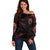 I'm Never Alone Skull Demon Off Shoulder Sweater - Wonder Print Shop