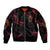 I'm Never Alone Skull Demon Sleeve Zip Bomber Jacket - Wonder Print Shop