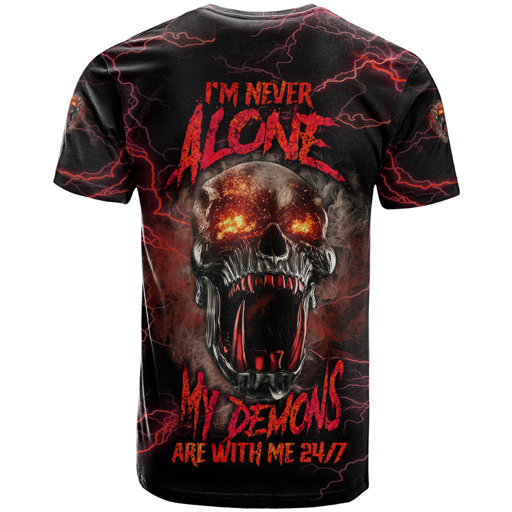 I'm Never Alone Skull Demon T Shirt - Wonder Print Shop