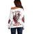 You Inspire My Inner Serial K Skull Rose Off Shoulder Sweater - Wonder Print Shop