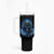 When I Was Born Reaper Fire Blue Tumbler With Handle