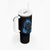 When I Was Born Reaper Fire Blue Tumbler With Handle