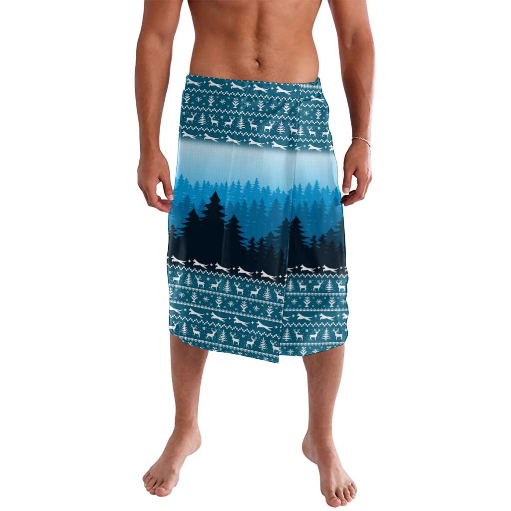 German Shepherd Christmas Lavalava with Walking in a Wonderland Quote and Santa Forest - Wonder Print Shop
