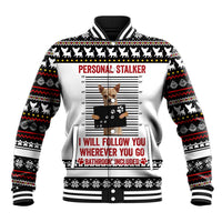 Chihuahua Personal Stalker Christmas Baseball Jacket Xmas Holiday Patterns - Wonder Print Shop
