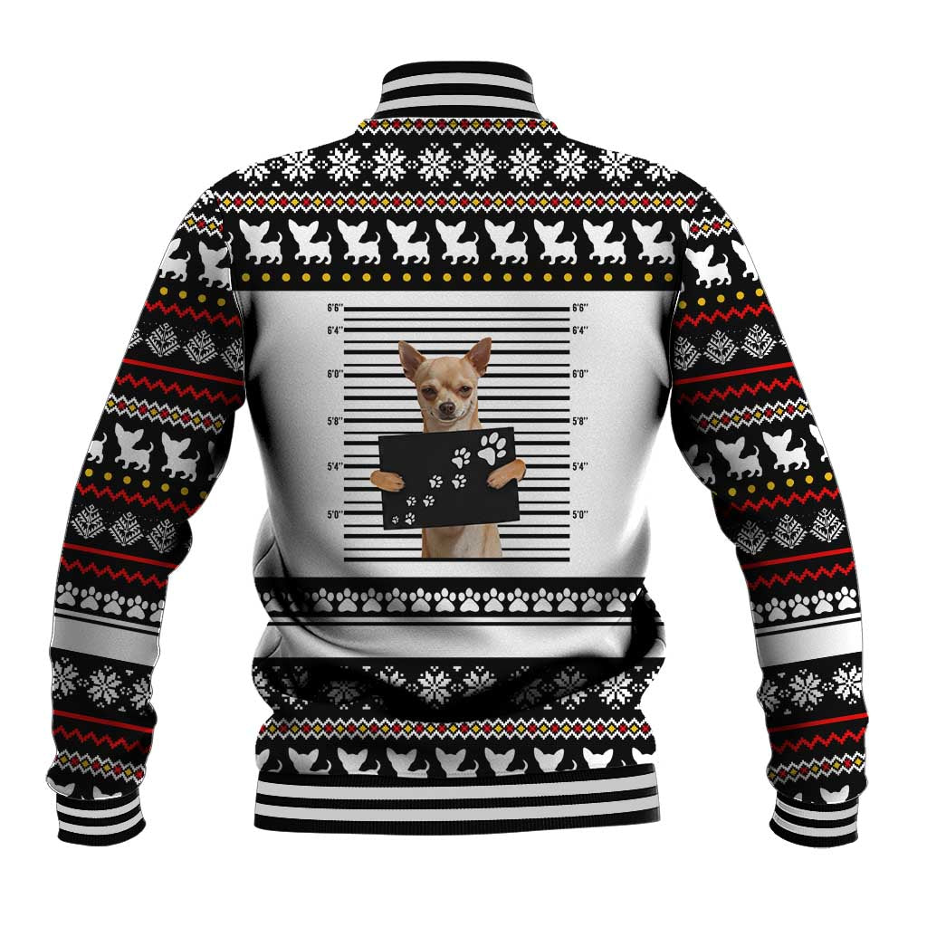 Chihuahua Personal Stalker Christmas Baseball Jacket Xmas Holiday Patterns - Wonder Print Shop