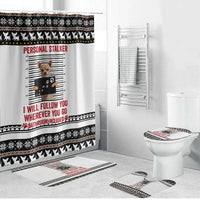 Chihuahua Personal Stalker Christmas Bathroom Set Xmas Holiday Patterns - Wonder Print Shop