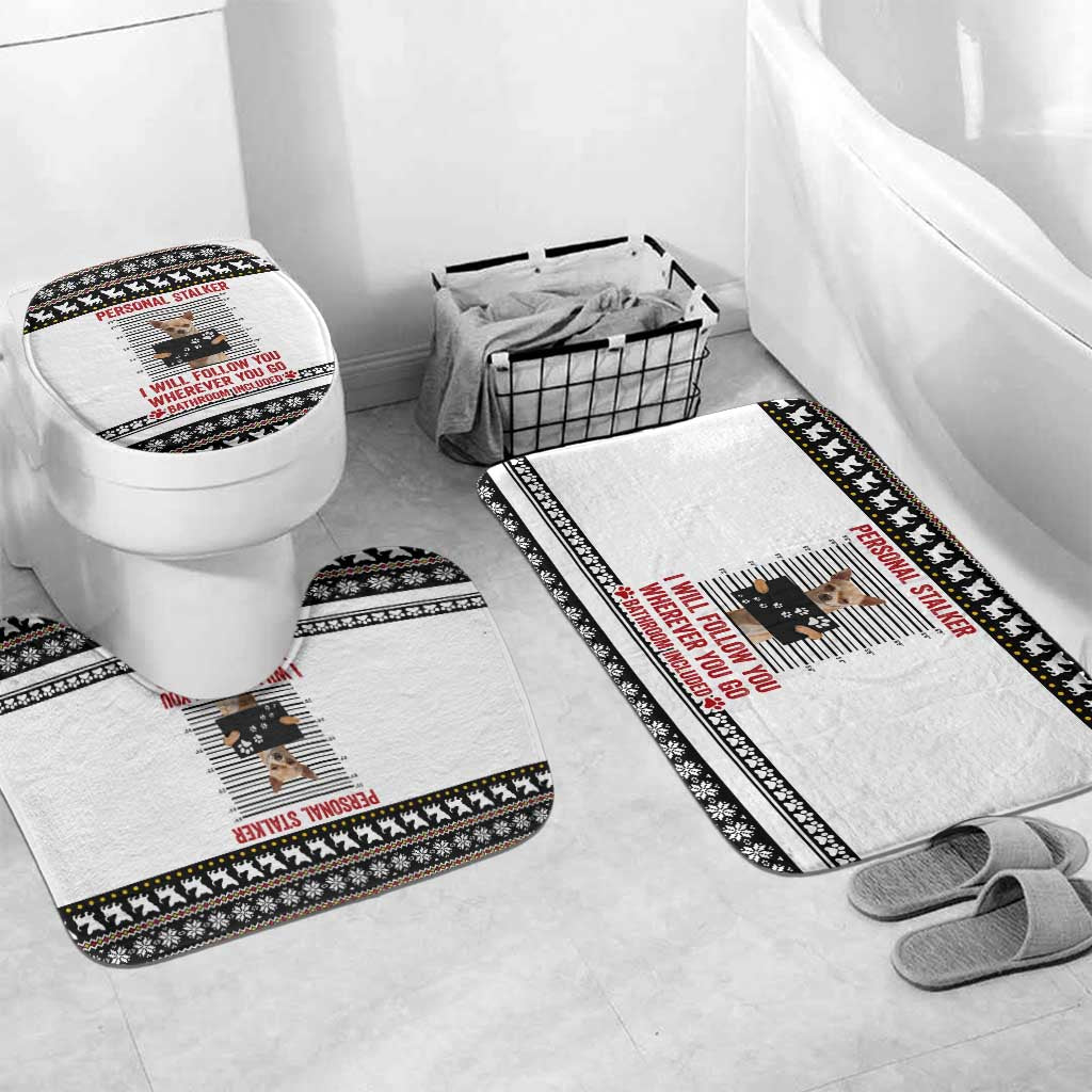 Chihuahua Personal Stalker Christmas Bathroom Set Xmas Holiday Patterns - Wonder Print Shop
