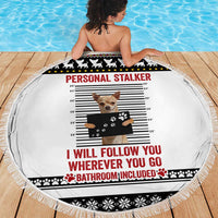 Chihuahua Personal Stalker Christmas Beach Blanket Xmas Holiday Patterns - Wonder Print Shop