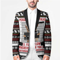 Chihuahua Personal Stalker Christmas Blazer Xmas Holiday Patterns - Wonder Print Shop