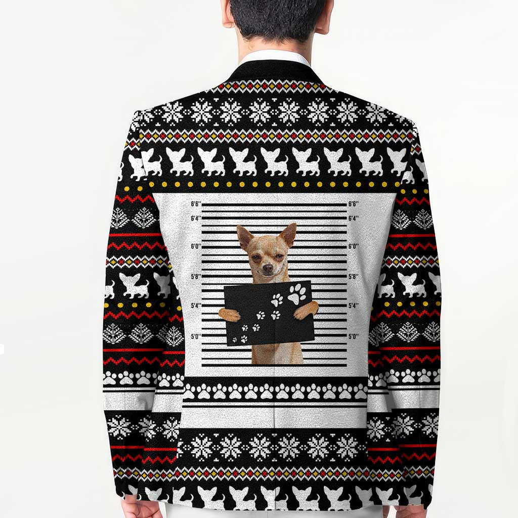 Chihuahua Personal Stalker Christmas Blazer Xmas Holiday Patterns - Wonder Print Shop