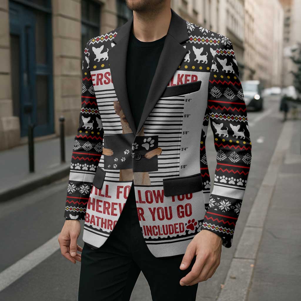 Chihuahua Personal Stalker Christmas Blazer Xmas Holiday Patterns - Wonder Print Shop