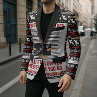 Chihuahua Personal Stalker Christmas Blazer Xmas Holiday Patterns - Wonder Print Shop