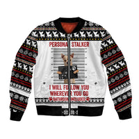 Chihuahua Personal Stalker Christmas Bomber Jacket Xmas Holiday Patterns - Wonder Print Shop