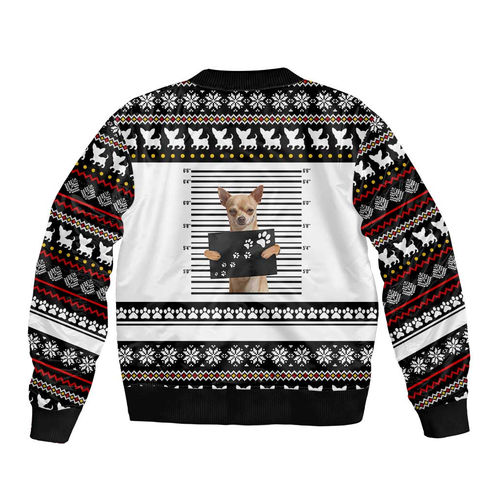 Chihuahua Personal Stalker Christmas Bomber Jacket Xmas Holiday Patterns - Wonder Print Shop