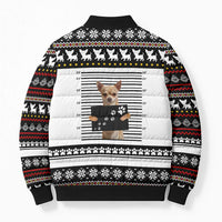 Chihuahua Personal Stalker Christmas Bomber Puffer Jacket Xmas Holiday Patterns - Wonder Print Shop