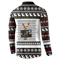 Chihuahua Personal Stalker Christmas Button Sweatshirt Xmas Holiday Patterns - Wonder Print Shop
