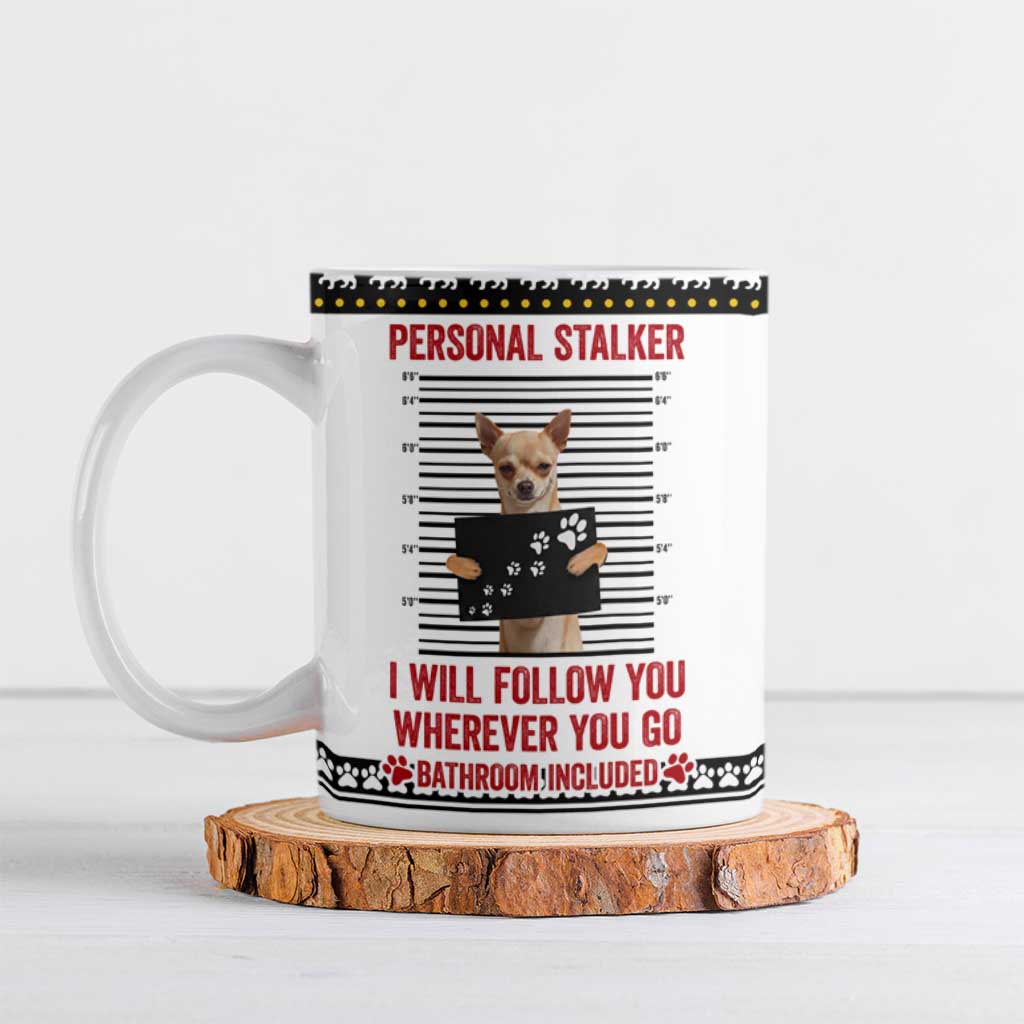 Chihuahua Personal Stalker Christmas Ceramic Mug Xmas Holiday Patterns - Wonder Print Shop