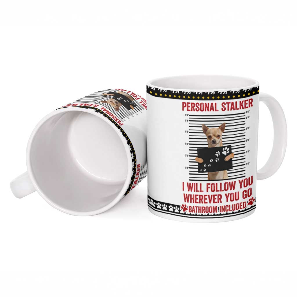 Chihuahua Personal Stalker Christmas Ceramic Mug Xmas Holiday Patterns - Wonder Print Shop