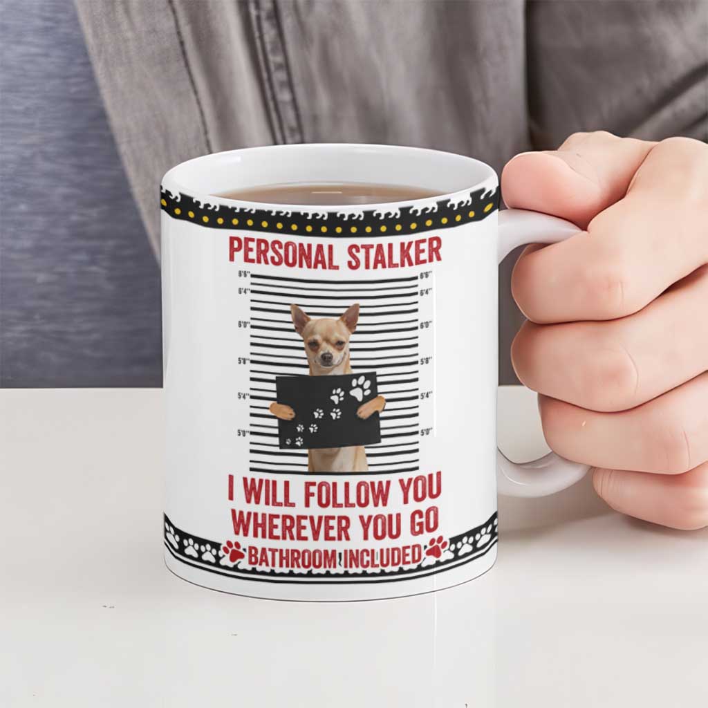Chihuahua Personal Stalker Christmas Ceramic Mug Xmas Holiday Patterns - Wonder Print Shop