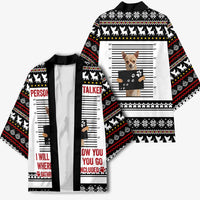 Chihuahua Personal Stalker Christmas Kimono Xmas Holiday Patterns - Wonder Print Shop