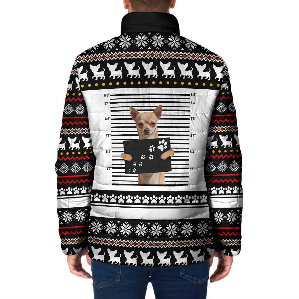 Chihuahua Personal Stalker Christmas Padded Jacket Xmas Holiday Patterns - Wonder Print Shop