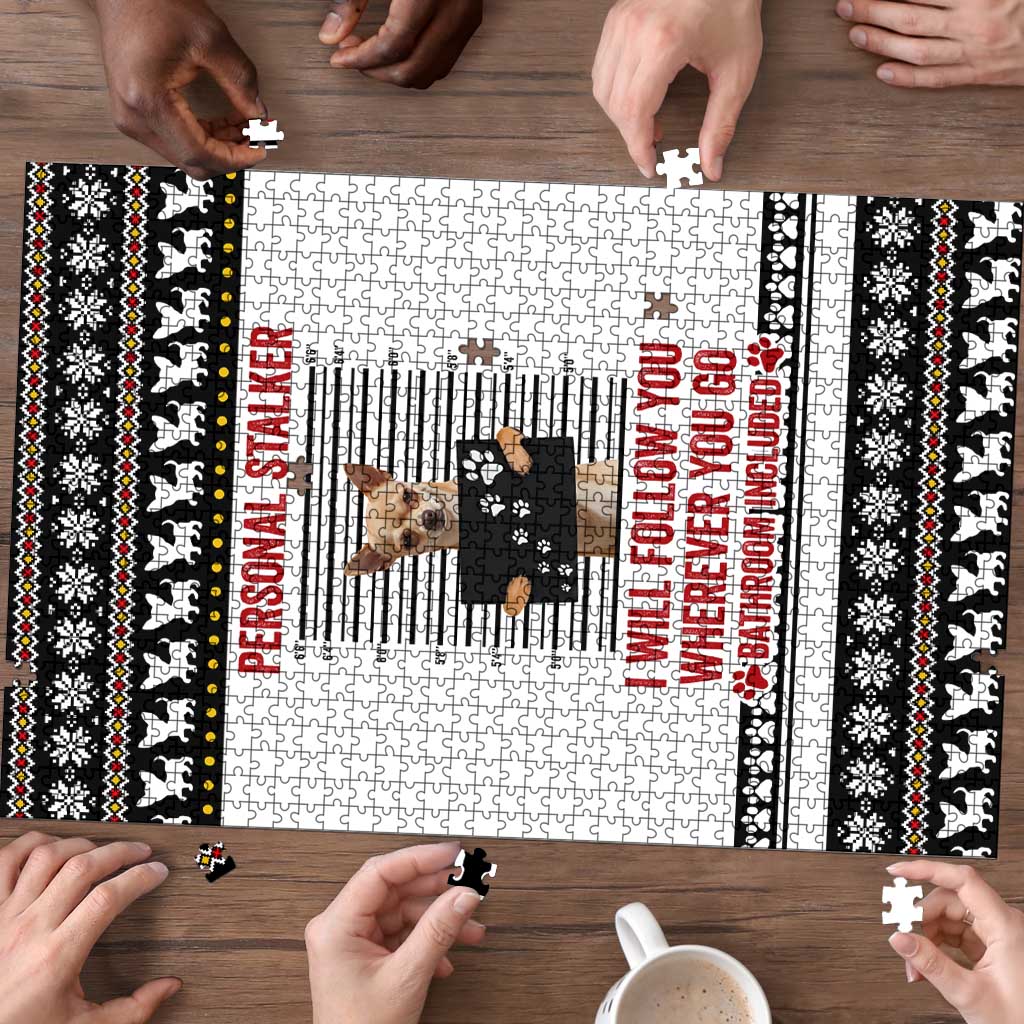 Chihuahua Personal Stalker Christmas Puzzle Xmas Holiday Patterns - Wonder Print Shop