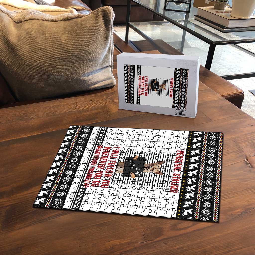 Chihuahua Personal Stalker Christmas Puzzle Xmas Holiday Patterns - Wonder Print Shop