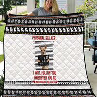 Chihuahua Personal Stalker Christmas Quilt Xmas Holiday Patterns - Wonder Print Shop