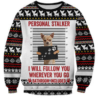 Chihuahua Personal Stalker Christmas Sweatshirt Xmas Holiday Patterns - Wonder Print Shop