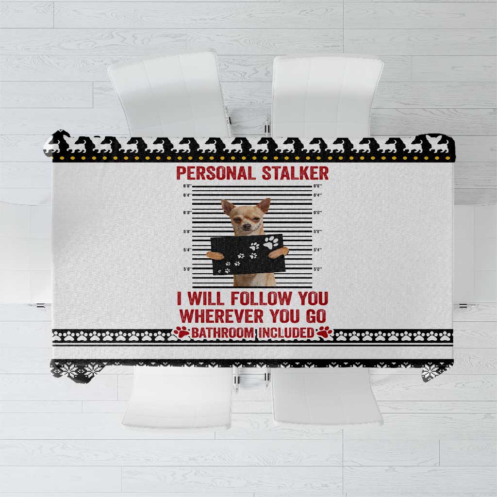 Chihuahua Personal Stalker Christmas Tablecloth Xmas Holiday Patterns - Wonder Print Shop
