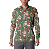 Chihuahua Santa Clau Christmas Button Sweatshirt Xmas Holiday Patterns - Wonder Print Shop