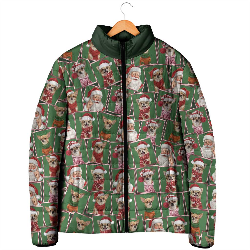 Chihuahua Santa Clau Christmas Padded Jacket Xmas Holiday Patterns - Wonder Print Shop