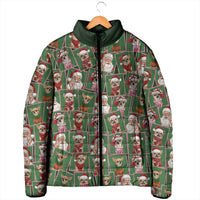 Chihuahua Santa Clau Christmas Padded Jacket Xmas Holiday Patterns - Wonder Print Shop