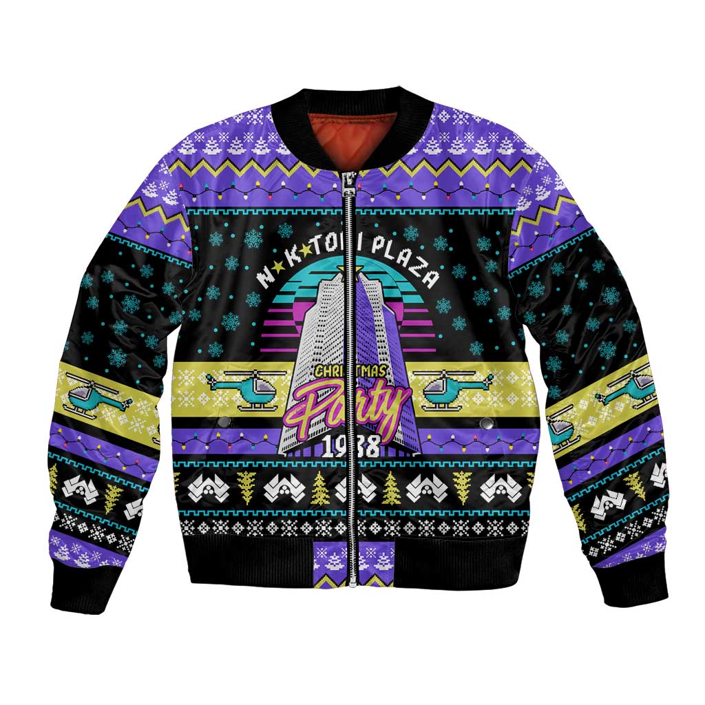 Christmas Party 1988 Nakatomi Plaza Bomber Jacket Xmas Holiday Patterns - Wonder Print Shop