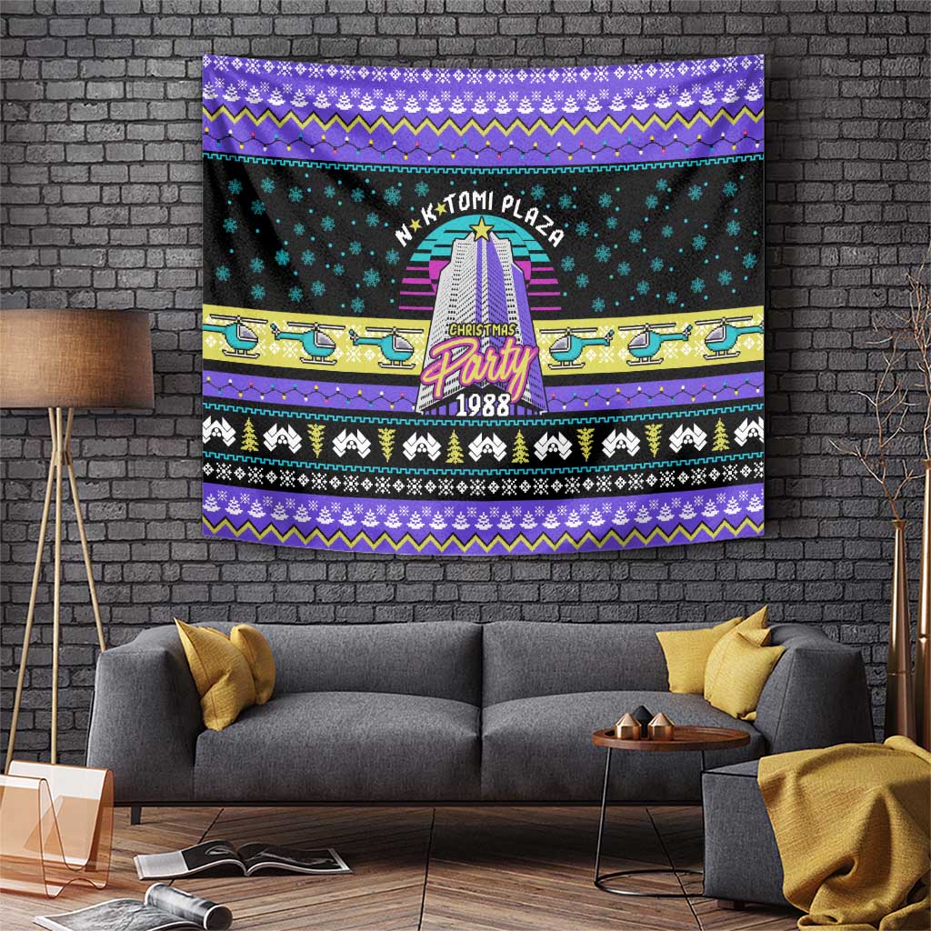 Christmas Party 1988 Nakatomi Plaza Tapestry Xmas Holiday Patterns - Wonder Print Shop
