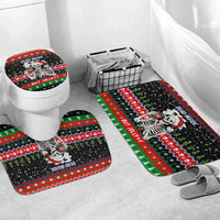 Dead Inside But Jolly Af Christmas Skeleton Bathroom Set Xmas Holiday Patterns - Wonder Print Shop